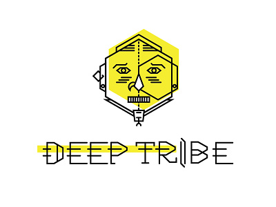 DP logo abstract colors ethnic lines logo mask type