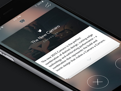 Cards app cards clean design ios ios8 mobile overlay ui ux