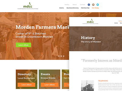 Chamber of Commerce Redesign chamber clean commerce flat layout minimal orange ui ux web webdesign website