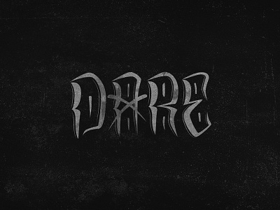 DARE illutrator lettering photoshop tattoo texture type typo typography