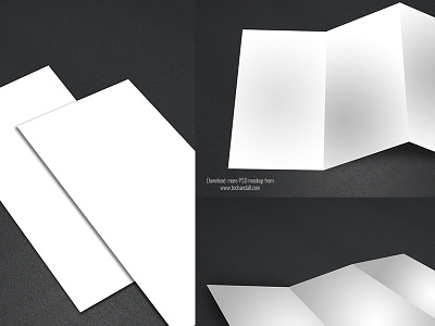 3 Tri-Fold Mock up downloads freebie freebies mockup presentations print psd trifold