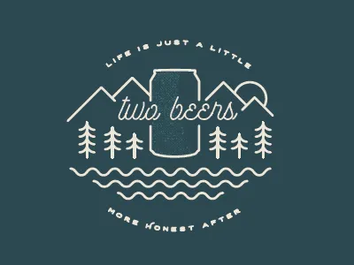 Two Beers Tees beer mountain nature shirt trees