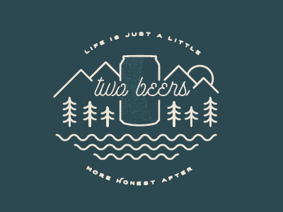 Two Beers Tees beer mountain nature shirt trees