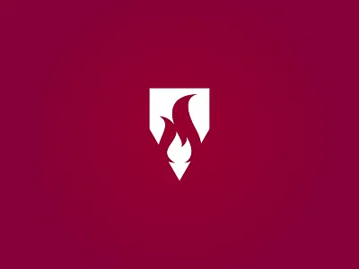 Boy's School Logo Concept design fire flame icon illustration mark vector writing