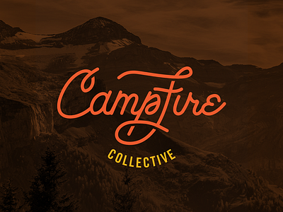 Campfire Collective branding handlettering identity lettering logo monoweight script type typography