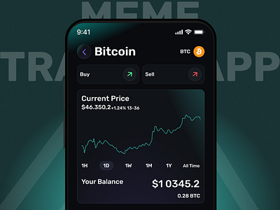 Meme Trading Mobile App 3d app design blockchain blockchain app crypto app crypto swap crypto wallet cryptocurrency finance design invest app ios app mobile app mobile app design mobile design mobile ui stocks trading trading app ui wallet