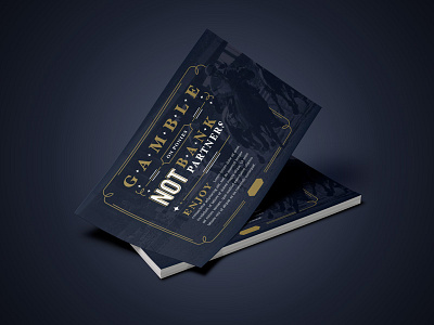 Event Invitation bank gamble print design typography