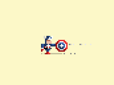 Captain America (Hero Complex Galley exclusive series) 8 bit avengers captain america character marvel pixel art