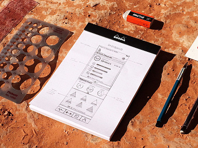 Wireframe Sketch hiking mobile app red rocks ux wireframe
