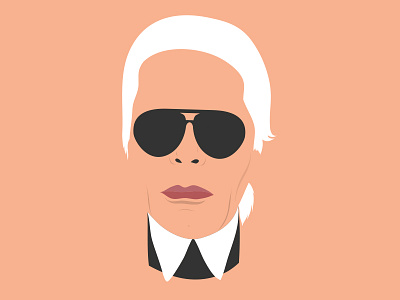 Karl Lagerfeld illustration karl lagerfeld minimalist vector