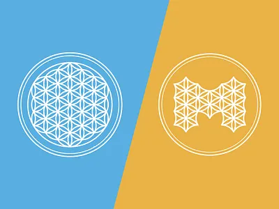 Two Choices flower of life logo logomark m seed of life