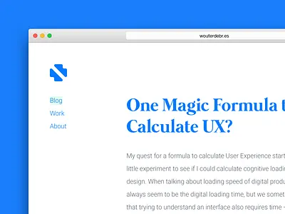 Simple Clean Blog Design blog blue clean design simple