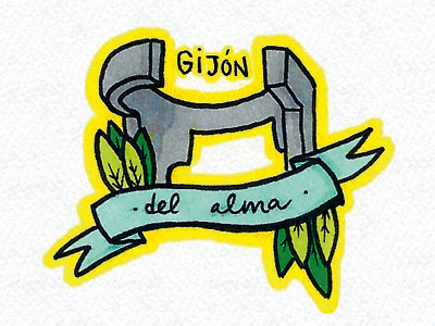 Lovely City beach city gijon green holiday place spain tattoo vacation visit