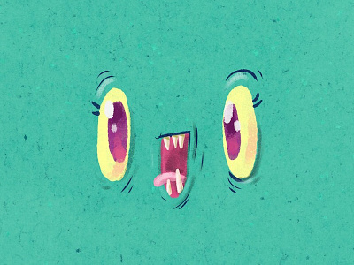 Face Time cartoon face green happy