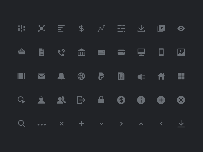 Adterminal Icon Set app clean iconography icons illustration simple ui web