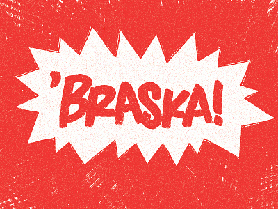 'BRASKA bam calligraphy marker nebraska pow pride state woo yeah