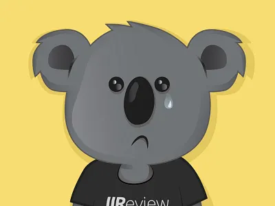 Koala :_( australia gradient ijreview illustration koala mascot sad vector