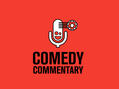 Comedy Commentary logo football logo sport