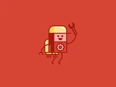 Servicebot drupal fun icon illustration robot service simple