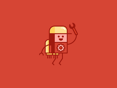 Servicebot drupal fun icon illustration robot service simple