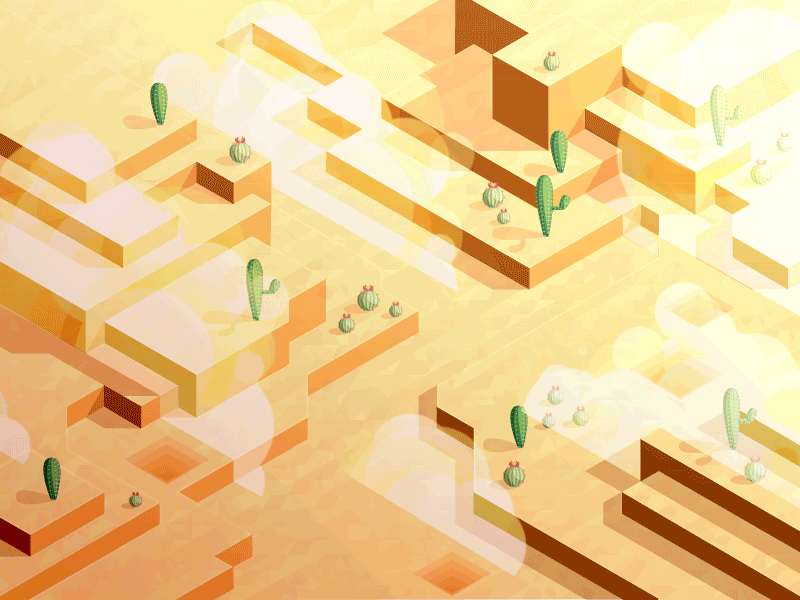 Desert 3d after effects animation biome desert design gif illustration illustrator photoshop texture vector