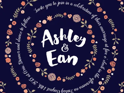 Wedding Invite floral wedding