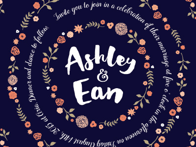 Wedding Invite floral wedding