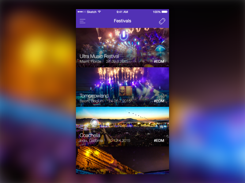 Festival App app concept design festival interface ios iphone mobile sketch ui ux