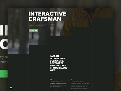 Portfolio design hero layout parallax portfolio type ui web