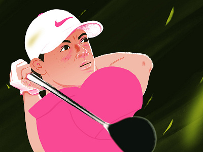 Rory Mcilroy golf illustration masters painting photoshop portrait rory mcilroy