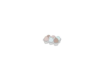 A teeny tiny carton of eggs - 100 Day Project 100daysofai egg carton eggs food illustration the100dayproject tiny tiny food
