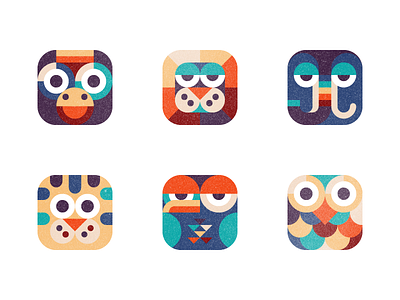 animals animal eagle elephant icon lion monkey owl tiger