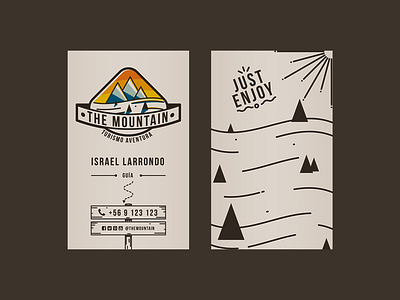 THE MOUNTAIN - Business card business card flat illustration logo mountain