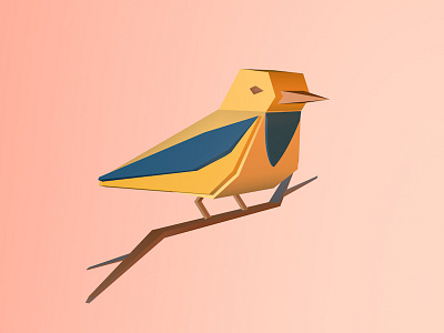 Golondrina 3d bird cinema4d illustration isometric