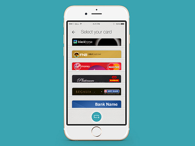 Mobile wallet - skeuomorphic