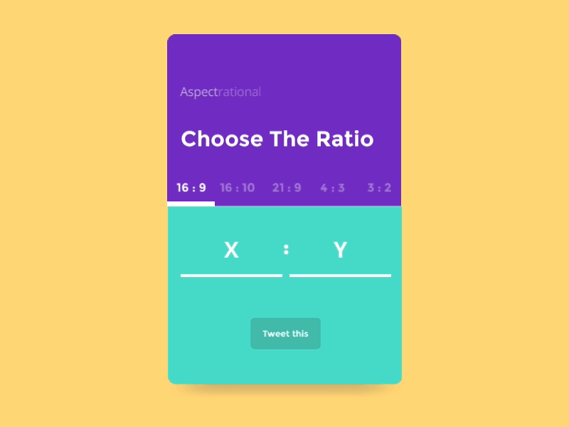 Aspectrational animated app aspect ratio calculator design flat image material tool web