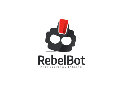 Rebel Bot bot game gaming head metal mohawk punk rebel robot robotics strong technologies
