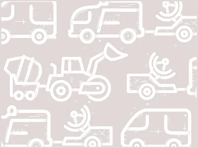 All in one / mosaïc chain construction machine mosaic vector