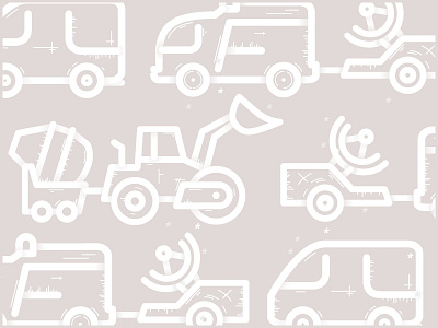 All in one / mosaïc chain construction machine mosaic vector