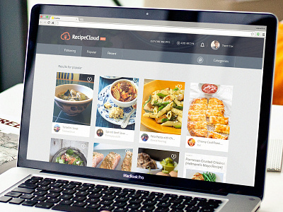 Recipe Cloud Beta Website beta food recipe ui ux website