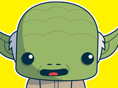 Master Yoda character design kawaii monster star wars yoda