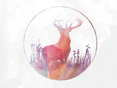 Watercolor Deer deer watercolor wildlife