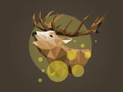 Polygon Deer illustration polygon