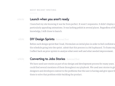 Previous iterations typography