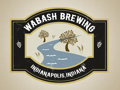 Wabash Brewing Logo beer logo craft beer indianapolis logo oei