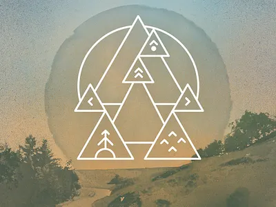 Camp symbols camp map symbols watercolor