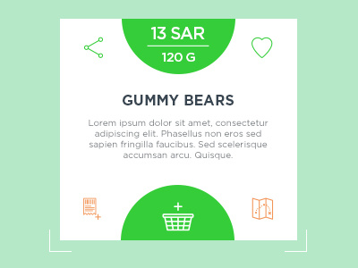 Product short card cart flat ios price product shopping