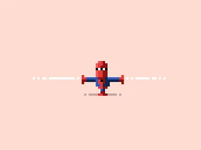 Spider-Man 8 bit character marvel pixel art spiderman