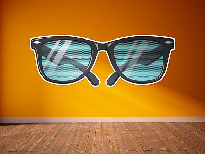 Sunglasses - Sticker Mule Wall Decal illustration