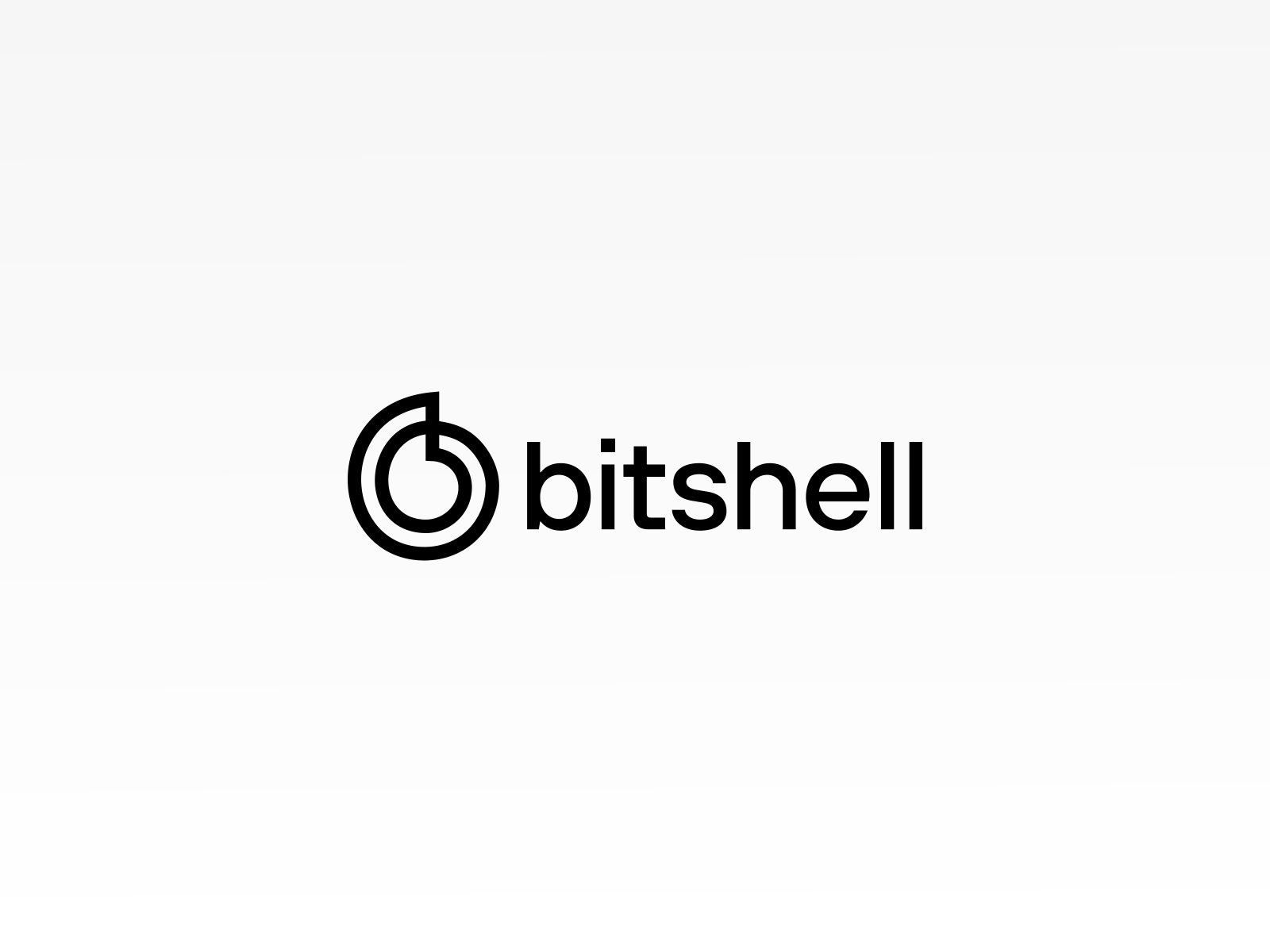 Bitshell bit branding cloud communication data it logo shell software spin technology